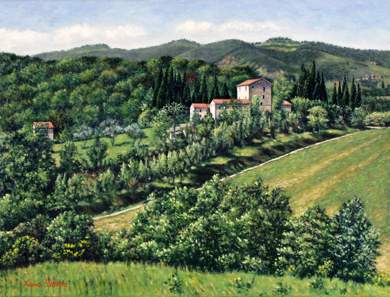 Castello Orgiale/Toscana (2002) - oil on linen - 30 x 40 cm - Sold