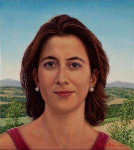 Elena, nr. 2 of the triptych 'An Italian Family' (2003, by commission), oil on linen, 36 x 40 cm - Sold
