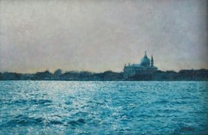 Il Redentore/Mattino Veneziano, acrylics on panel 20 x 30 cm - In a private collection