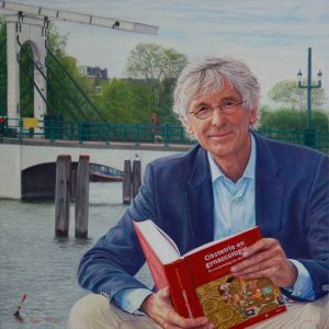 Prof. Dr. Maas Jan Heineman, oil on linen, 65 x 65 cm (2018) - Sold
