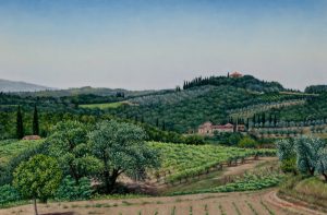 Montegiacchi/Spring in Tuscany, oil on linen 40 x 60 cm (2003) - Sold