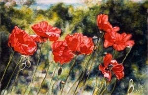 Nel giardino della Toscana (1998), watercolour 16 x 25 cm - Sold