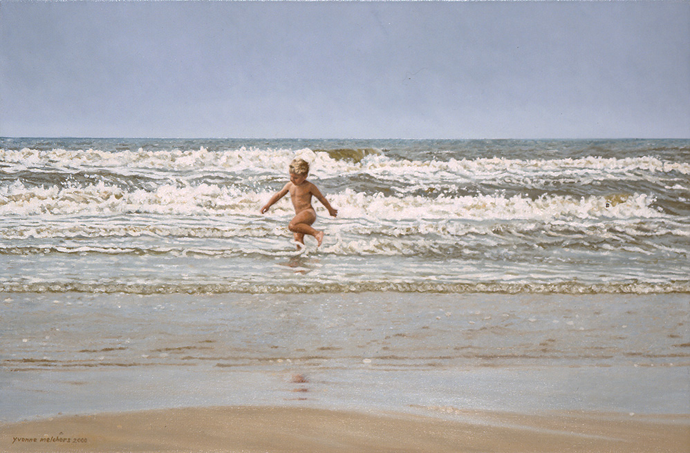 The little Man and the Sea/North Sea Blues, 40x60cm (2000) - Sold