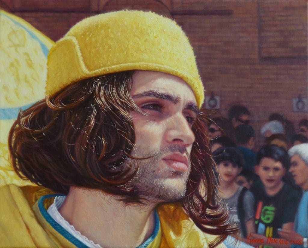 Siena Palio XVIII (Tartuca/Tortoise), oil on linen 41x51 cm.